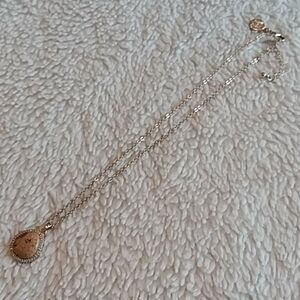 White House Black Market gold brown necklace